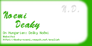 noemi deaky business card